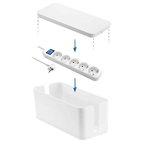 Electraline 300170 Organizer Box con Ciabatta a 5 Prese con Interruttore, Cavo 1