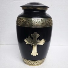 Sacred Coss Design Urn Human Ashes Adult Cremation Urns with Velvet Bag 10" us