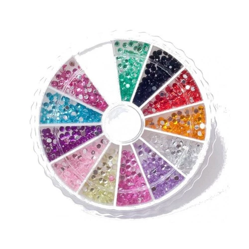 MoYou 3D Wheel 1200 Rhinestone Pack Multi Colours Gemstones Nail Art Decoration