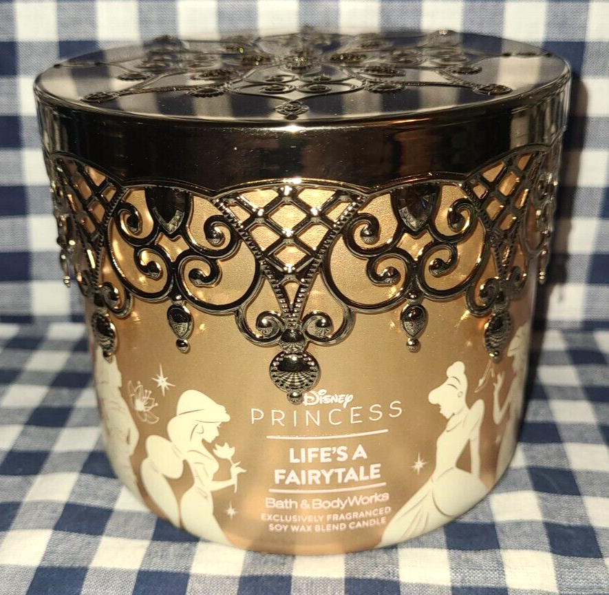 ALL NEW Life's A Fairytale DISNEY PRINCESS 3-Wick Candle 14 oz