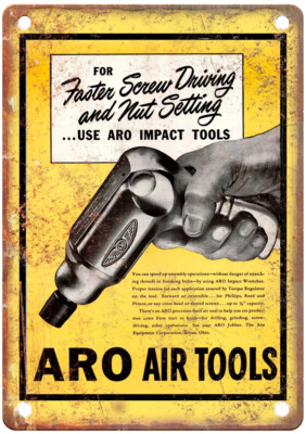 Vintage 1948 ARO Equipment Corporation Ad Reproduction Metal Sign Z241