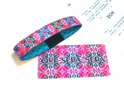 ZOX **QUE SERA SERA** Silver Single Large NIP Wristband w/Card