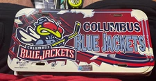 Vintage Columbus Blue Jackets License Plate Plastic 2000-01