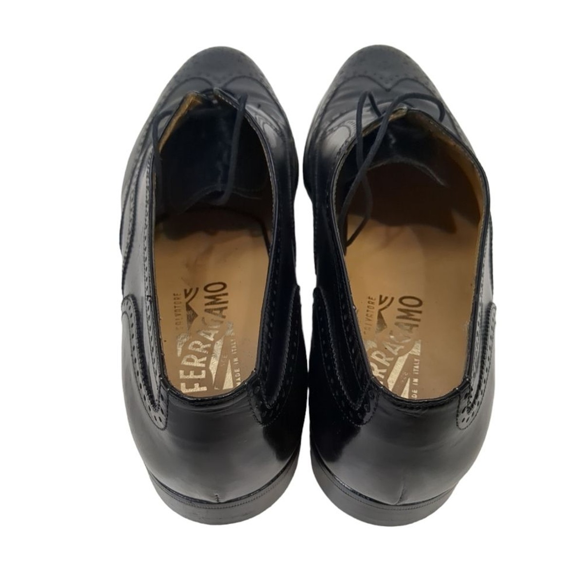 Salvatore Ferragamo Men\'s Wingtip Oxfords in Black Size 9B Salvatore Ferragamo Men main image 3