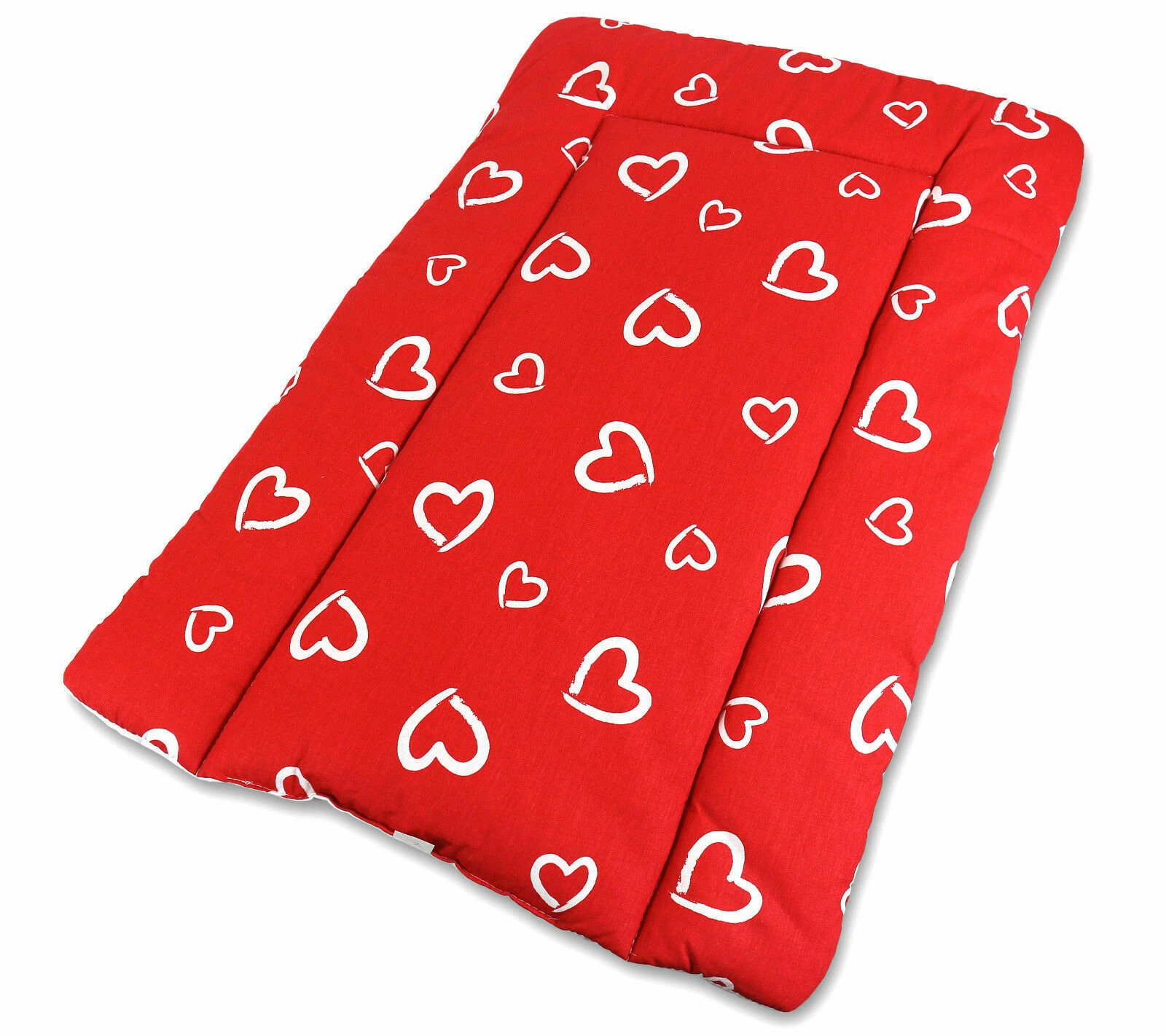 BABY 100% COTTON CHANGING MAT CHILD TODDLER NURSERY FOR UNIT White hearts on red
Opens in a new wind