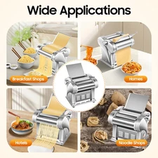 Commercial Electric Dough Roller Sheeter Noodle Pasta Maker Machine Adjustable