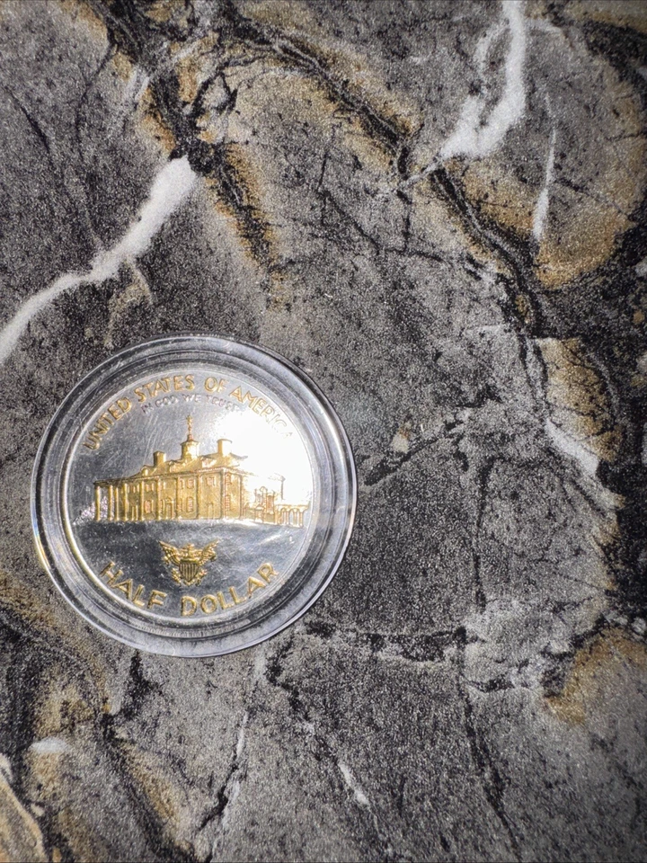 250Th Anniversary Birthday Silver Proof George Washington Half Dollar With Gold - Image 4 of 4