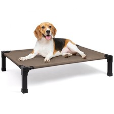 Elevated Dog Bed, Cooling Raised Pet Cot with Chew Proof Washable Breathable ...