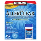 Kirkland Signature Non-Drowsy AllerClear Antihistamine 10mg, 365 Tablets