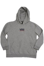 Vans Off The Wall Gray Hoodie Youth Size Large Pullover Logo Pocket Unisex Cozy
