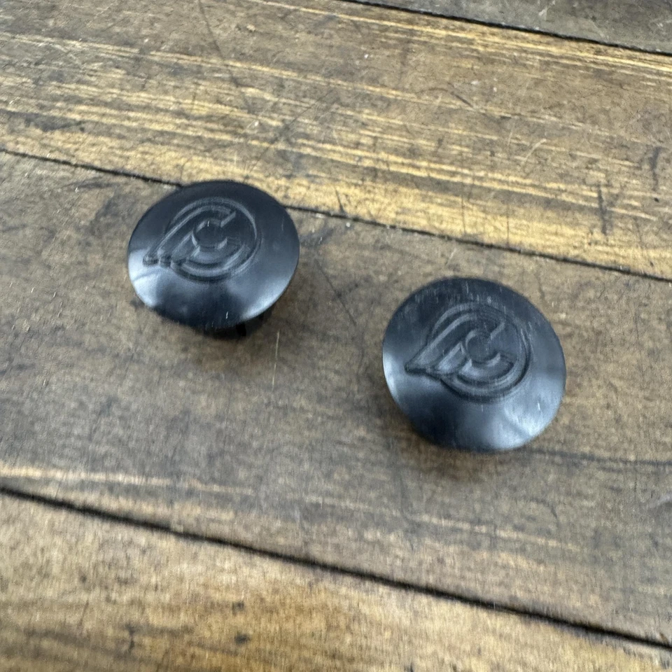 Vintage Cinelli Road Bike Handlebar End Plugs Drop Bar Caps Set 2 Plastic - Image 2 of 4