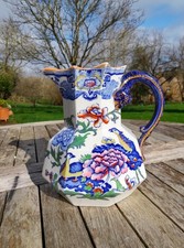 Antique Mason's  Ironstone Hydra Jug -  Pheasants  Birds