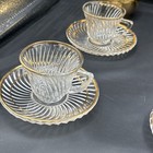 FEDERAL DEPRESSION GLASS DIANA DEMITASSE CUP AND SAUCER- SWIRL PATTERN — photo 5
