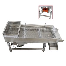 8mm Screen Small Electric Stainless Linear Vibrating Screen Single Layer 80W