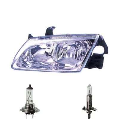 Halogen Scheinwerfer rechts H7/ H1 für Nissan Almera II Hatchback inkl. Lampen