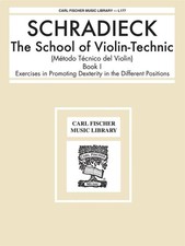 School Of Violin Technics 1 Henry Schradieck Book [Softcover] Violin Carl Fische
