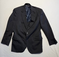 Vintage Brooks Brothers Makers Wool Sport Coat Blazer Black USA 40/34 Reg
