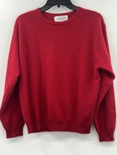 Jones Wear Sport  Women's 100% Cashmere Sweater Long Sleeve Red Size XL