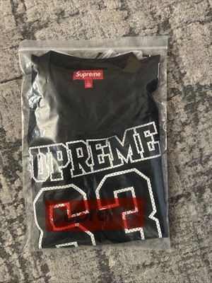 SUPREME BONES FOOTBALL JERSEY BLACK FW25 SIZE L IN HAND READY TO