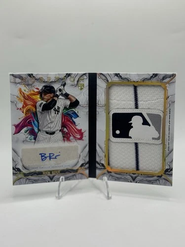 2025 Topps Inception Ben Rice 1/1 Auto MLB Logoman Patch Booklet Yankees Amazing