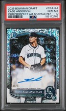 2025 BOWMAN DRAFT CHROME PROSPECT AUTO #CPA-KA KADE ANDERSON 48/71 PSA 10