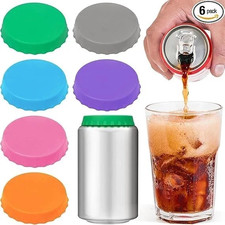 6X Silicone Soda Can Cover Top Lid Beer Beverage Juice Can Cover Drink Protector