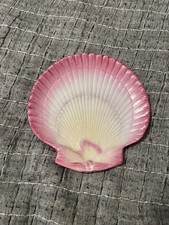 VTG WEDGEWOOD Pink Pearlware Nautilus Scallop Shell Plate 1860s