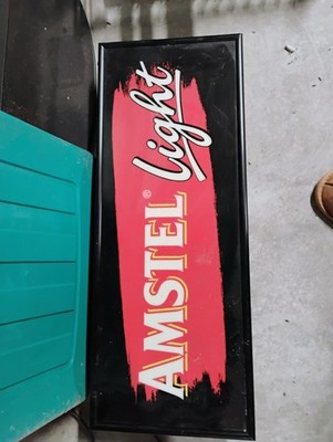 Excellent working condition Amstel Light Plastic  Lighted Beer Sign Man Cave 
