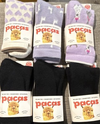 Pacas Crew Socks Women s Alpaca Buttery Soft Multicolor Crew 6 Pair