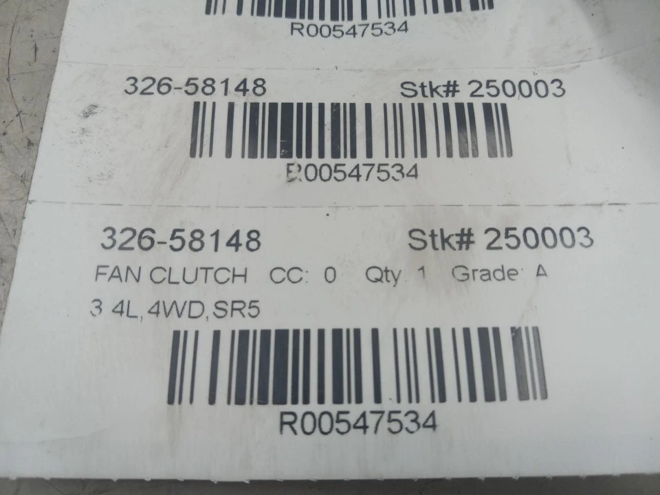 96-02 TOYOTA 4 RUNNER SR5 3,4 L EMBRAGUE VENTILADOR 6CYL 5VZFE Foto 3 de 4