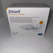 Zetuvit Plus Silicone Border Super Absorbent Dressing 4 x 4” 10/Bx 413119