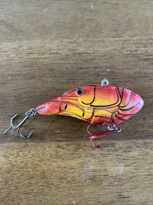 RARE Live Target Crankbait Lipless Rattle Trap - Orange Red Yellow Used Koppers