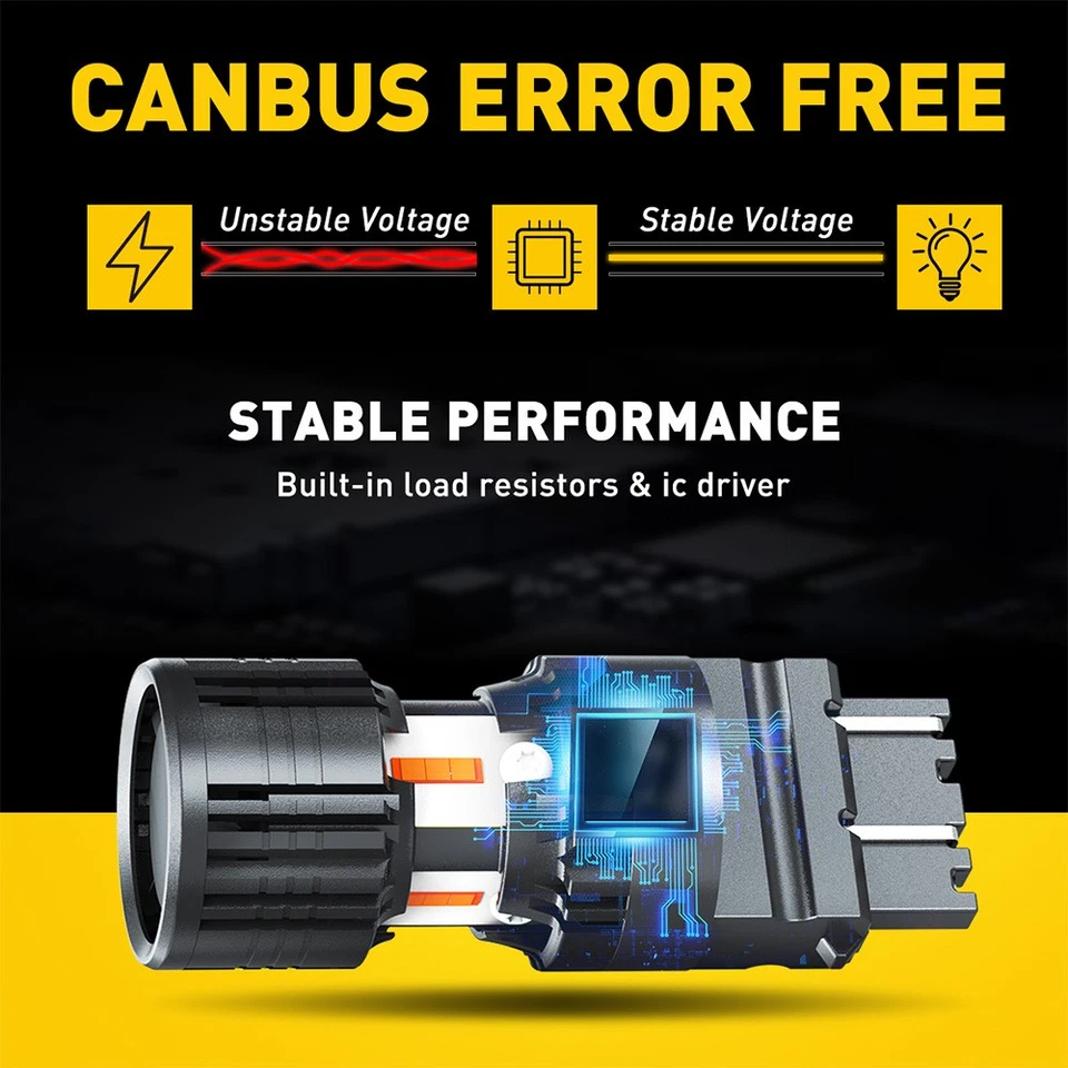 3157 3155 8-LED bombillas de señal de giro ámbar para Toyota Corolla Tacoma Tundra Foto 4 de 4