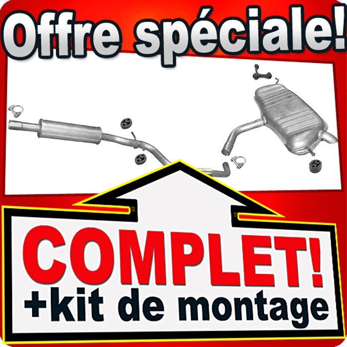 Ligne pot d'échappement pour VW GOLF 5 essence pour remplacement entretien technique
