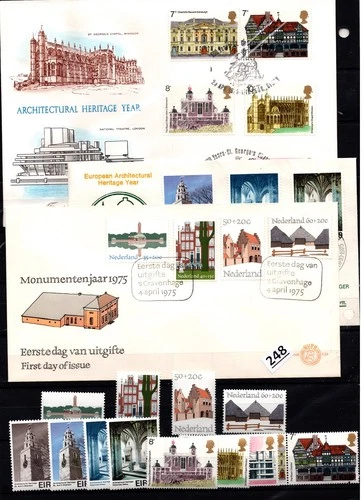 NETHERLANDS - MNH + FDC - ARCHITECTURE - CULTURE