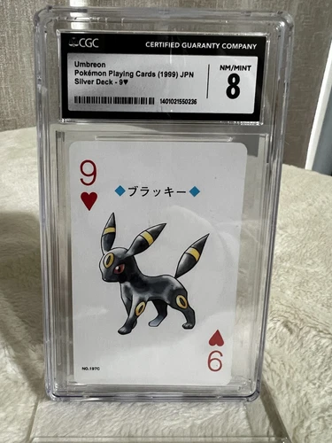 Umbreon 9 of Hearts | Silver Deck | Pokemon 2000 | CGC 8 NM