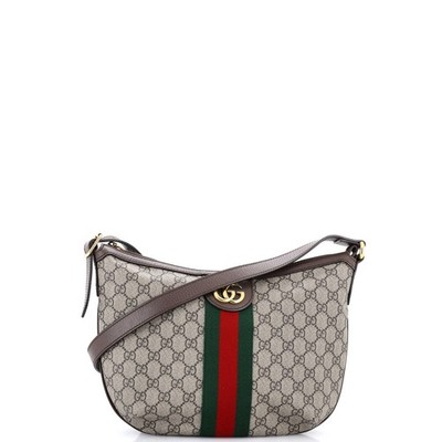 Gucci Ophidia Half Moon Hobo GG Coated Canvas Small | eBay