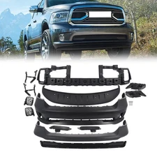 Front Bumper Grille Cover Kit Fit 2013-2018 Ram 1500 2019-2022 Ram 1500 Classic