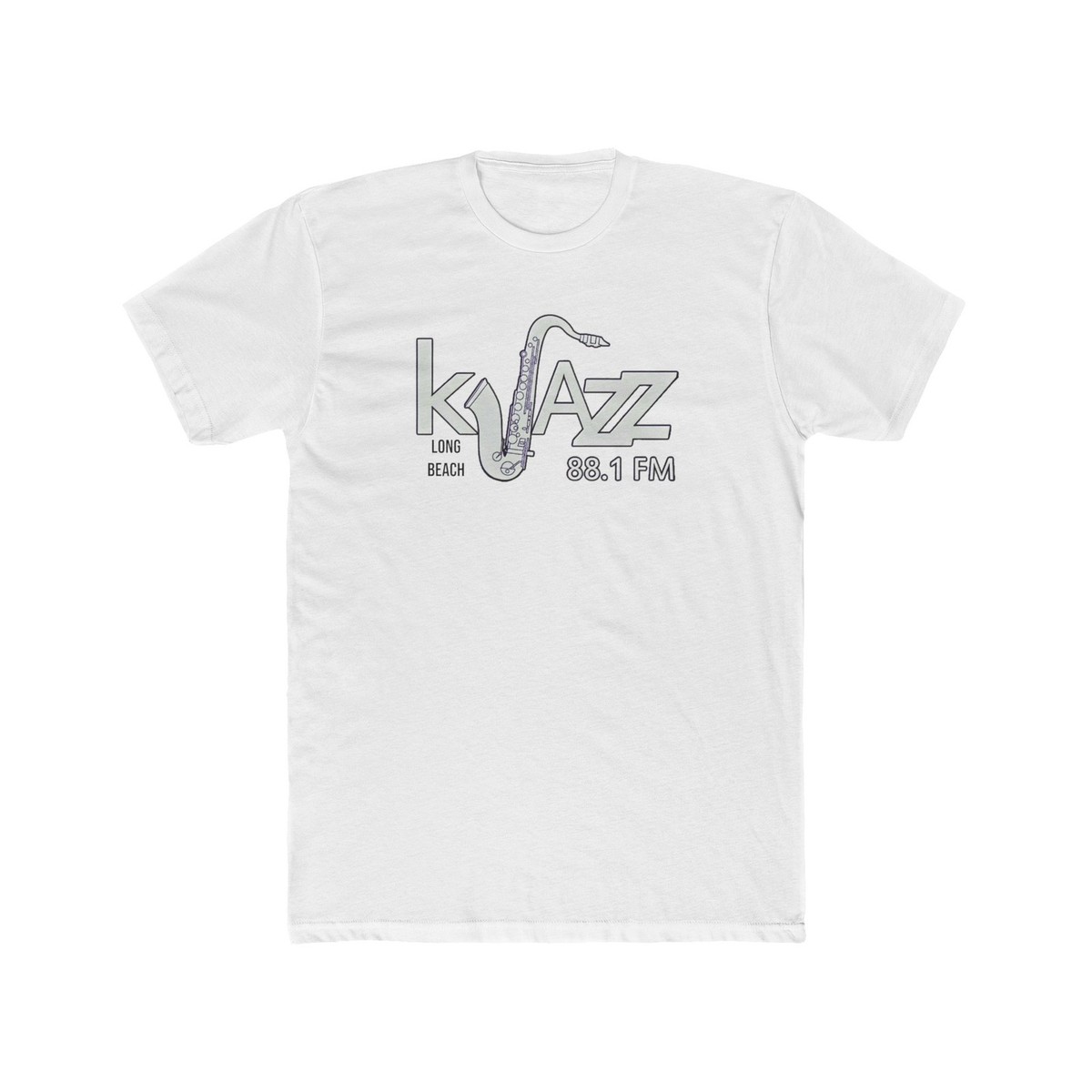 KJAZZ Long Beach Jazz Music Radio Station Men's Cotton Crew Tee | eBay