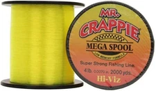 Lew's MC4HV Mr. Crappie Mega Spool, Hi-Vis 4 Lb, 