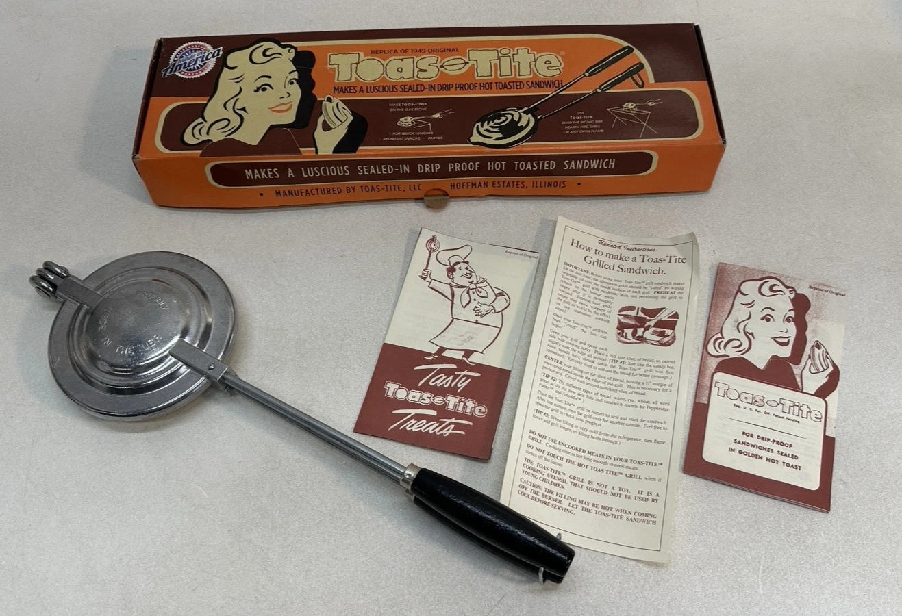 Toas-Tite Sandwich Maker Pie Iron REPLICA Handheld Toaster Home Camping BBQ