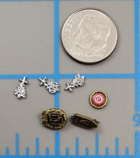 WWII German officer metals lot 1/6 scale toys 3R DID bbi Joe emblem insignia