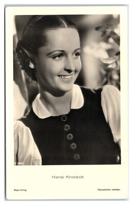 Hansi Knoteck Austrian Film Actress c1940s Postcard