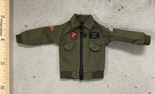 SU-JK-TGM: 1/12 Top Gun Maverick Tom Cruise Zipper Jacket - Green