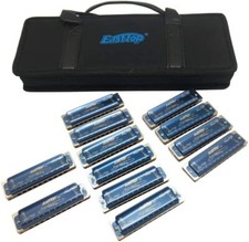 EASTTOP Harmonica Set 10Holes 20Tones Blues Harmonica Set Professional Gift New
