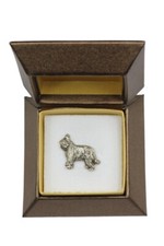 Briard, Berger de Brie II - Hundebrosche in Geschenkbox, elegante Anstecknadel,