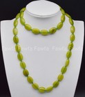 Oval Beads Long Necklace 18-48" Genuine Natural 13x18mm Green Peridot Gemstone