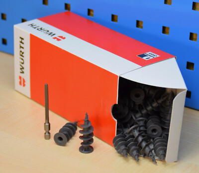 100 Würth Shark Iso 18x50mm Isolierdübel Styropordübel Spiraldübel Dübel
