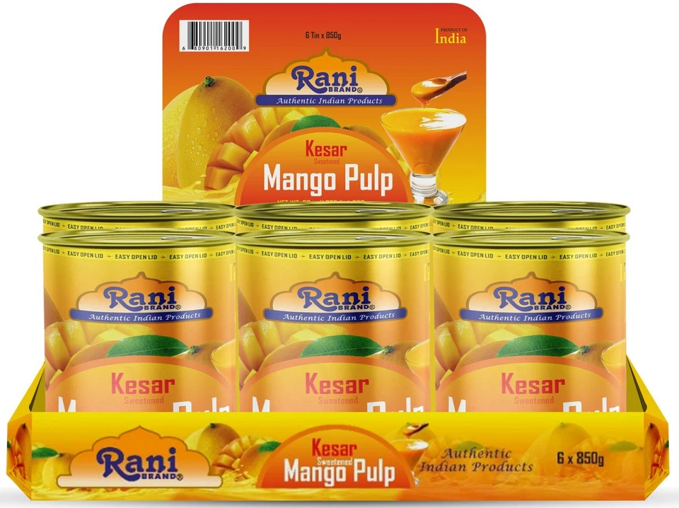 Rani Mango Fruchtfleisch Püree (macht Mango Lassi Shakes) Kesar gesüßt 30oz (6er Pack) - Bild 2 von 4