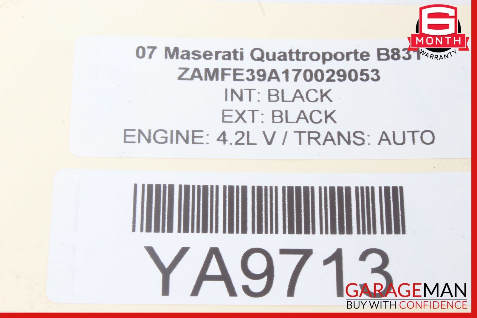 03-19 Maserati Quattroporte Floor Transmission Shifter Gear Shift Selector OEM